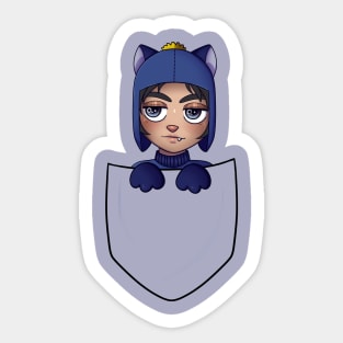 Pocket Cat Craig Sticker